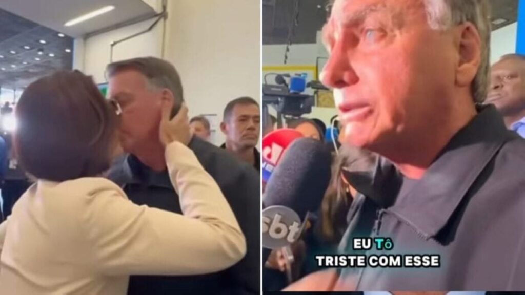Chorando, Bolsonaro se despede no embarque de Michelle para posse de Trump e ameaça Haddad chorando,-bolsonaro-se-despede-no-embarque-de-michelle-para-posse-de-trump-e-ameaca-haddad