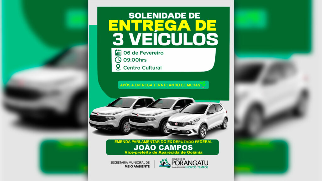 PREFEITURA DE PORANGATU ENTREGA NOVOS VEÍCULOS PARA A SECRETARIA DE MEIO AMBIENTE
